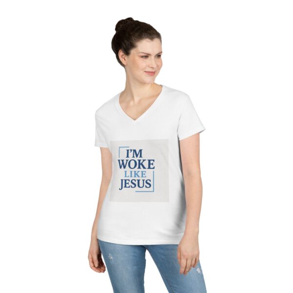 Ladies' V-Neck T-Shirt - Image 3