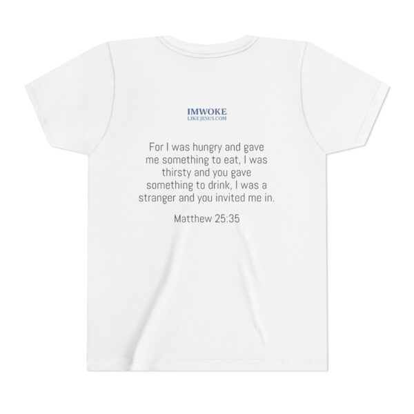 Inspirational Youth Short Sleeve Tee - "I’m Woke Like Jesus" - Image 2