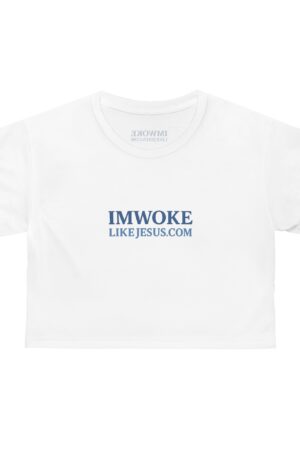 Inspirational Crop Tee - 'IM WOKE' Christian Message with Psalms 146:9