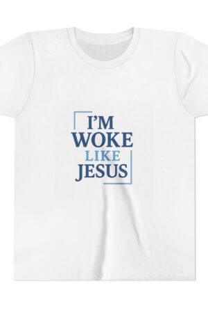 Inspirational Youth Short Sleeve Tee - "I’m Woke Like Jesus"