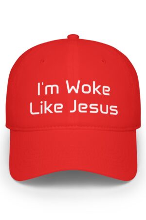 Woke Like Jesus Baseball Cap - Red Low Profile Hat for Faith and Style