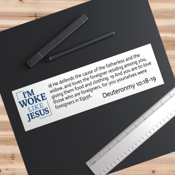 Inspirational Woke Jesus Bumper Sticker - Faith & Love Message - Image 3