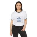 Inspirational Unisex Cotton Ringer T-Shirt - "I'm Woke Like Jesus"