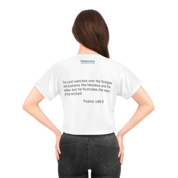 Inspirational Crop Tee - 'IM WOKE' Christian Message with Psalms 146:9 - Image 4
