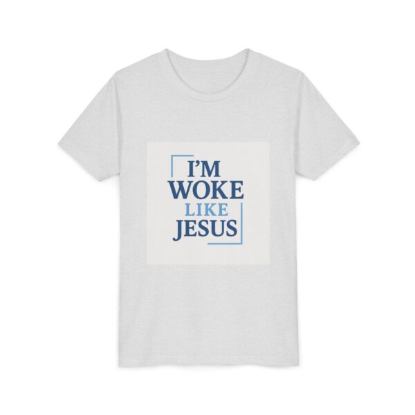 Inspirational Youth Short Sleeve Tee - "I’m Woke Like Jesus" - Image 7