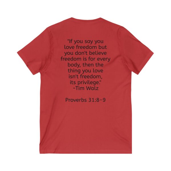 Woke Like Jesus V-Neck Tee - Inspirational Unisex T-Shirt for Freedom Lovers - Image 10