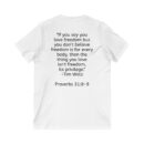 Woke Like Jesus V-Neck Tee - Inspirational Unisex T-Shirt for Freedom Lovers