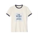 Inspirational Unisex Cotton Ringer T-Shirt - "I'm Woke Like Jesus"