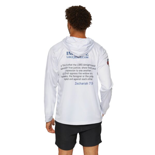 Men's Faith-Inspired Sports Warmup Hoodie - "I'M WOKE LIKE JESUS" - Image 4