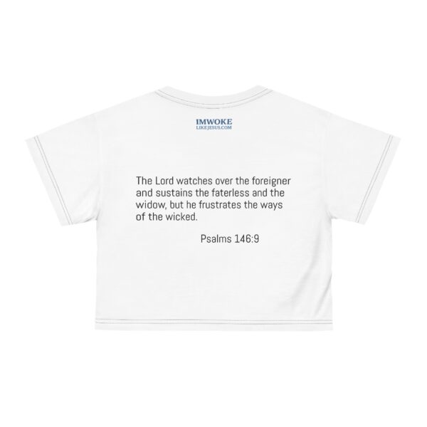 Inspirational Crop Tee - 'IM WOKE' Christian Message with Psalms 146:9 - Image 6