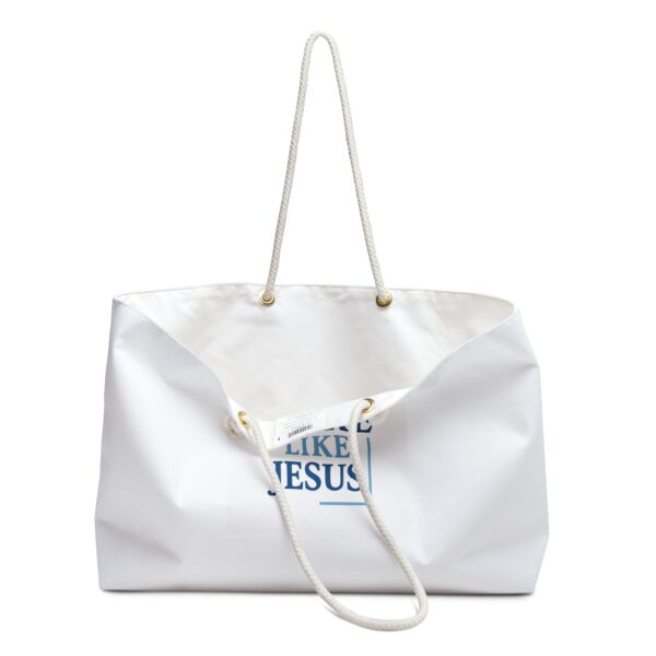 Inspirational Weekender Bag - 'I’m Woke Like Jesus' & Psalm 146:9 Quotes - Image 3