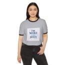 Inspirational Unisex Cotton Ringer T-Shirt - "I'm Woke Like Jesus"