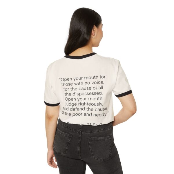 Inspirational Unisex Cotton Ringer T-Shirt - "I'm Woke Like Jesus" - Image 16