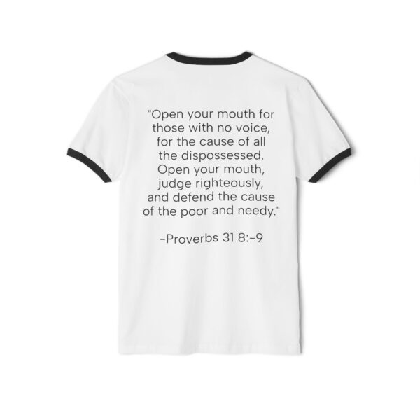 Inspirational Unisex Cotton Ringer T-Shirt - "I'm Woke Like Jesus" - Image 18