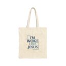 Woke Jesus Inspirational Cotton Canvas Tote Bag