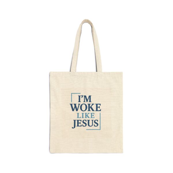 Woke Jesus Inspirational Cotton Canvas Tote Bag