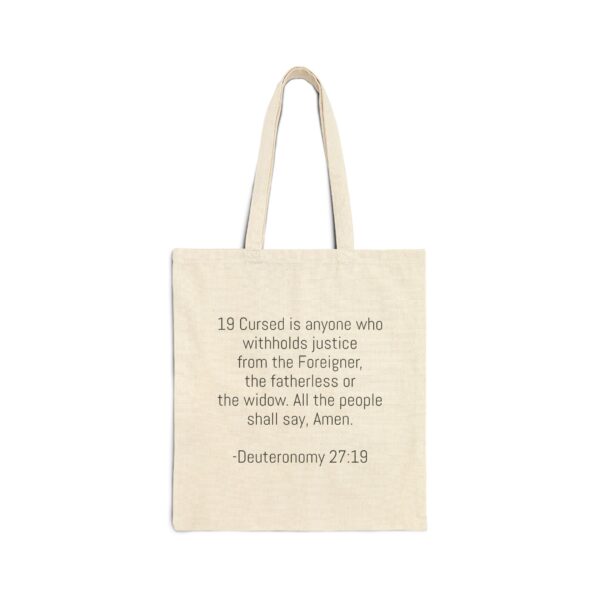 Woke Jesus Inspirational Cotton Canvas Tote Bag - Image 2