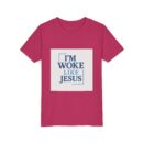 Inspirational Youth Short Sleeve Tee - "I’m Woke Like Jesus"