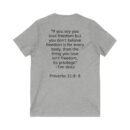 Woke Like Jesus V-Neck Tee - Inspirational Unisex T-Shirt for Freedom Lovers