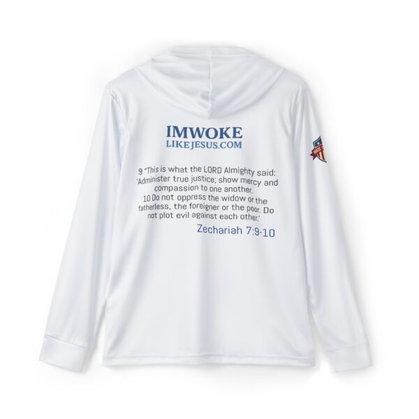 Men's Faith-Inspired Sports Warmup Hoodie - "I'M WOKE LIKE JESUS" - Image 2