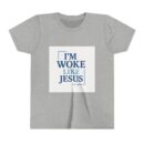 Inspirational Youth Short Sleeve Tee - "I’m Woke Like Jesus"