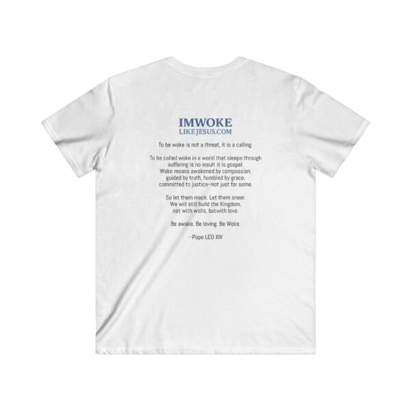 Men's V-Neck Tee: "I'm Woke Like Jesus" Graphic Shirt - Casual Wear, Gift Idea, Christian Apparel, Summer Style, Daily Inspiration