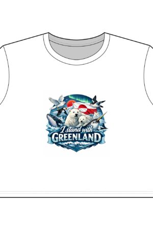 Copy of Greenland Polar Bear Graphic Tee — "I Stand With Greenland" Cropped Shirt