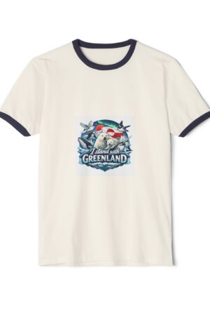 Copy of Greenland Graphic Ringer T-Shirt — I Stand with Greenland